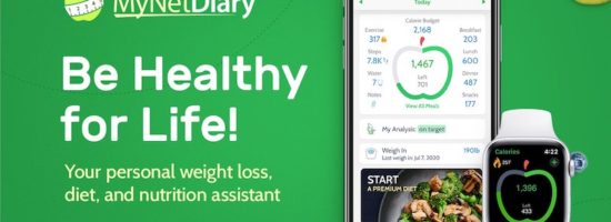 MyNetDiary is an Apple iPhone and Watch App for tracking diet